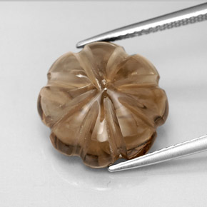 9,17 ctw natürlicher hell-rauchbraun Rauchquarz, Transparent, Transparent / Lichtdurchlässig