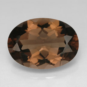 10,93 ctw natürlicher brauner Rauchquarz, Oval Schliff, VVS