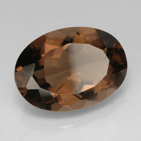 10,93 ctw natürlicher brauner Rauchquarz, Oval Schliff, VVS