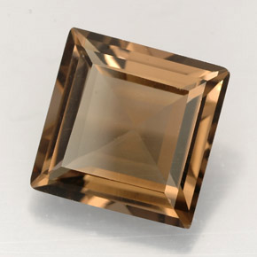 3,95 ctw natürlicher brauner Rauchquarz, Quadrat, VVS