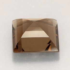 3,95 ctw natürlicher brauner Rauchquarz, Quadrat, VVS