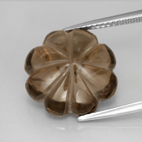 8,91 ctw natürlicher brauner Rauchquarz, Transparent, Transparent / Lichtdurchlässig
