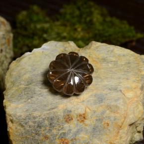 14,00 ctw natürlicher brauner Rauchquarz, Blumenschliff, Transparent
