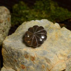 14,00 ctw natürlicher brauner Rauchquarz, Blumenschliff, Transparent