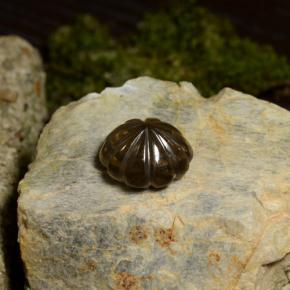 14,00 ctw natürlicher brauner Rauchquarz, Blumenschliff, Transparent