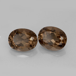  ct natürliche brauner Rauchquarz-Edelsteine, Oval Schliff, VVS-VS