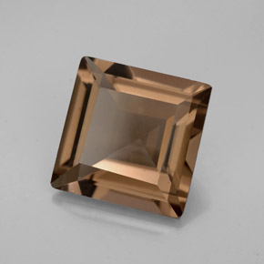 3,70 ctw natürlicher brauner Rauchquarz, Quadrat, VS