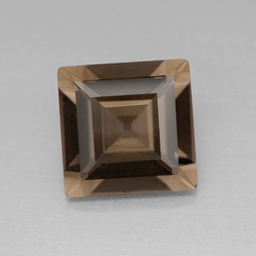 3,88 ctw natürlicher brauner Rauchquarz, Quadrat, VS