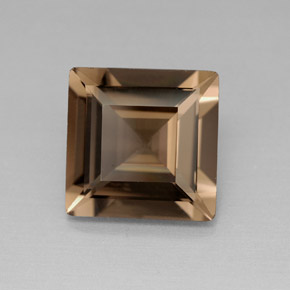 3,88 ctw natürlicher brauner Rauchquarz, Quadrat, VS