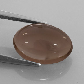 3,67 ctw natürlicher brauner Rauchquarz, Oval Schliff, Lichtdurchlässig
