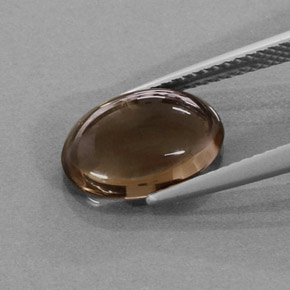 3,28 ctw natürlicher brauner Rauchquarz, Oval Schliff, Lichtdurchlässig