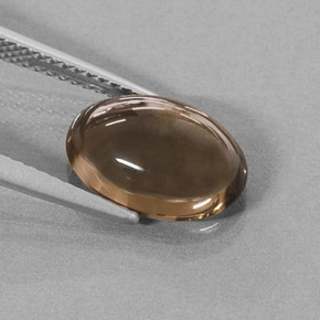 3,43 ctw natürlicher brauner Rauchquarz, Oval Schliff, Lichtdurchlässig
