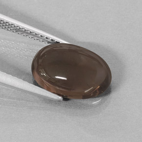 3,50 ctw natürlicher brauner Rauchquarz, Oval Schliff, Lichtdurchlässig