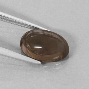 3,47 ctw natürlicher brauner Rauchquarz, Oval Schliff, Lichtdurchlässig
