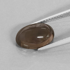 3,47 ctw natürlicher brauner Rauchquarz, Oval Schliff, Lichtdurchlässig