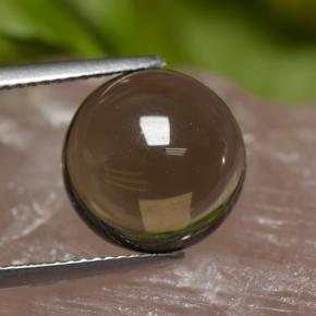 6,70 ctw natürlicher brauner Rauchquarz, Rundschliff, Transparent