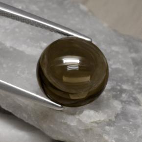 6,79 ctw natürlicher brauner Rauchquarz, Rundschliff, Transparent