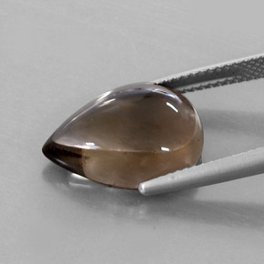 7,79 ctw natürlicher brauner Rauchquarz, Birnenform, Transparent
