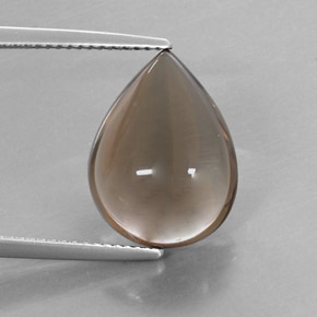 8,58 ctw natürlicher brauner Rauchquarz, Birnenform, Transparent