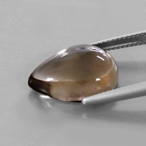8,58 ctw natürlicher brauner Rauchquarz, Birnenform, Transparent