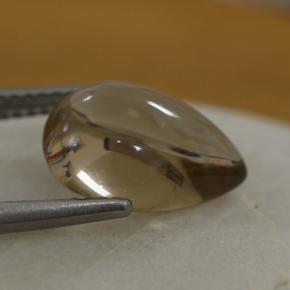 4,19 ctw natürlicher brauner Rauchquarz, Birnenform, Transparent
