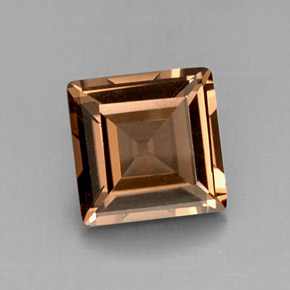 4,21 ctw natürlicher brauner Rauchquarz, Quadrat, VS