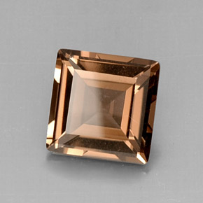 4,21 ctw natürlicher brauner Rauchquarz, Quadrat, VS