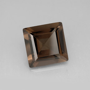 3,96 ctw natürlicher brauner Rauchquarz, Quadrat, VVS-VS