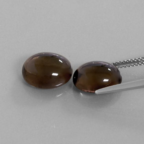  ct natürliche brauner Rauchquarz-Edelsteine, Oval Schliff, Transparent