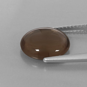 2,98 ctw natürlicher brauner Rauchquarz, Oval Schliff, Transparent
