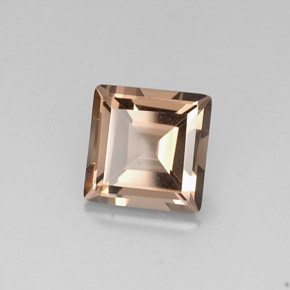 4,05 ctw natürlicher brauner Rauchquarz, Quadrat, VVS-VS