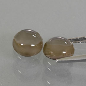  ct natürliche brauner Rauchquarz-Edelsteine, Rundschliff, Transparent
