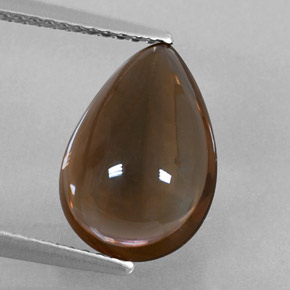 4,03 ctw natürlicher brauner Rauchquarz, Birnenform, Transparent