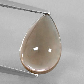 3,68 ctw natürlicher brauner Rauchquarz, Birnenform, Transparent