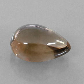 3,68 ctw natürlicher brauner Rauchquarz, Birnenform, Transparent