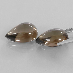  ct natürliche brauner Rauchquarz-Edelsteine, Transparent, Transparent / Lichtdurchlässig