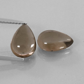  ct natürliche brauner Rauchquarz-Edelsteine, Birnenform, Transparent