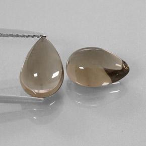  ct natürliche brauner Rauchquarz-Edelsteine, Birnenform, Transparent