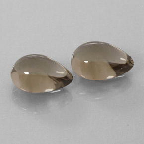  ct natürliche brauner Rauchquarz-Edelsteine, Birnenform, Transparent