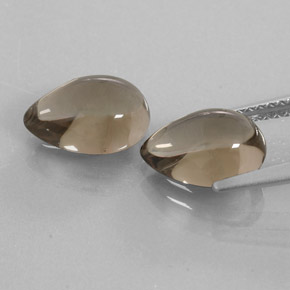  ct natürliche brauner Rauchquarz-Edelsteine, Birnenform, Transparent