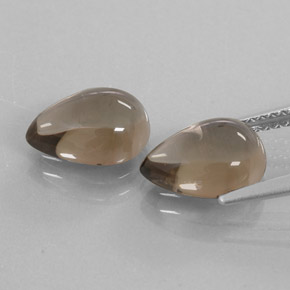  ct natürliche brauner Rauchquarz-Edelsteine, Birnenform, Transparent