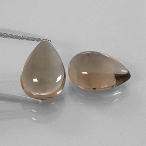  ct natürliche brauner Rauchquarz-Edelsteine, Birnenform, Transparent