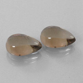  ct natürliche brauner Rauchquarz-Edelsteine, Birnenform, Transparent