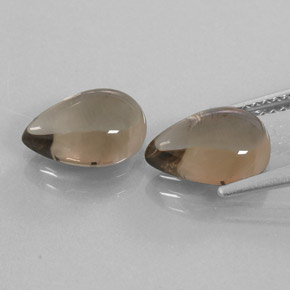  ct natürliche brauner Rauchquarz-Edelsteine, Birnenform, Transparent