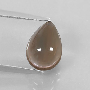 2,51 ctw natürlicher brauner Rauchquarz, Birnenform, Transparent