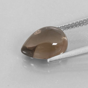 2,51 ctw natürlicher brauner Rauchquarz, Birnenform, Transparent