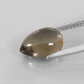2,34 ctw natürlicher brauner Rauchquarz, Birnenform, Transparent