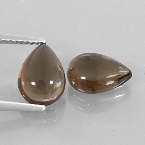  ct natürliche brauner Rauchquarz-Edelsteine, Birnenform, Transparent