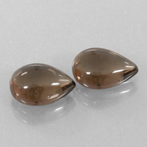  ct natürliche brauner Rauchquarz-Edelsteine, Birnenform, Transparent