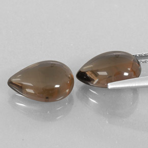  ct natürliche brauner Rauchquarz-Edelsteine, Birnenform, Transparent